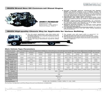 ISUZU HEAVY-DUTY COMMERCIAL VEHICLE FVR 6HK1 DIESEL ENGINE WITH MEDIUM PRICE